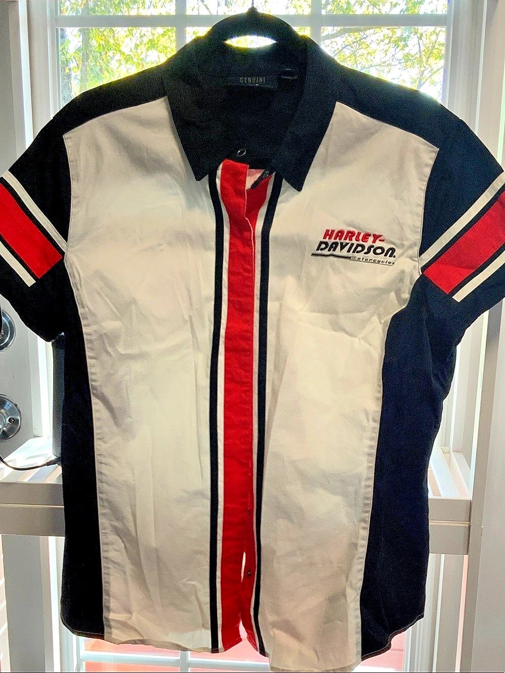 Harley-Davidson Genuine MotorClothes color-block shirt Color Block Polo Black &